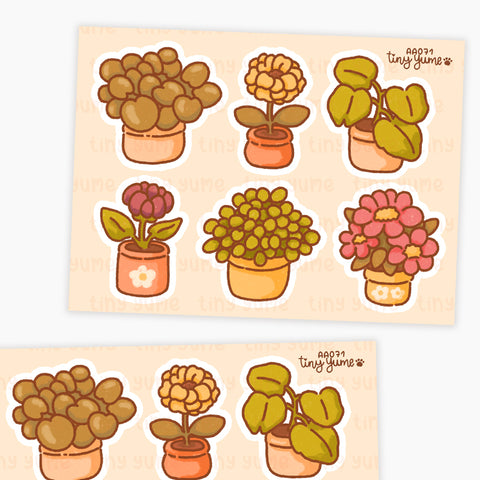 Plants Stickers, Flowers Stickers, Cottagecore stickers, Penpal Stickers, Bullet Journal Cute Stickers