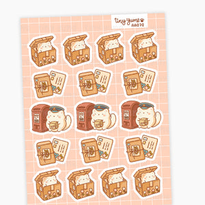 Postal Stickers, Box, letter, package, shipping, Planner Stickers, Deco Stickers, Hand Draw Stickers