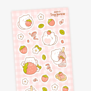 Strawberry Stickers, Polco Stickers, Penpal Stickers, Deco Stickers, Cow Stickers, Bullet Journal Cute Stickers